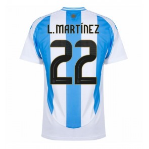 Argentina Lautaro Martinez #22 Domácí Dres Copa America 2024 Krátký Rukáv